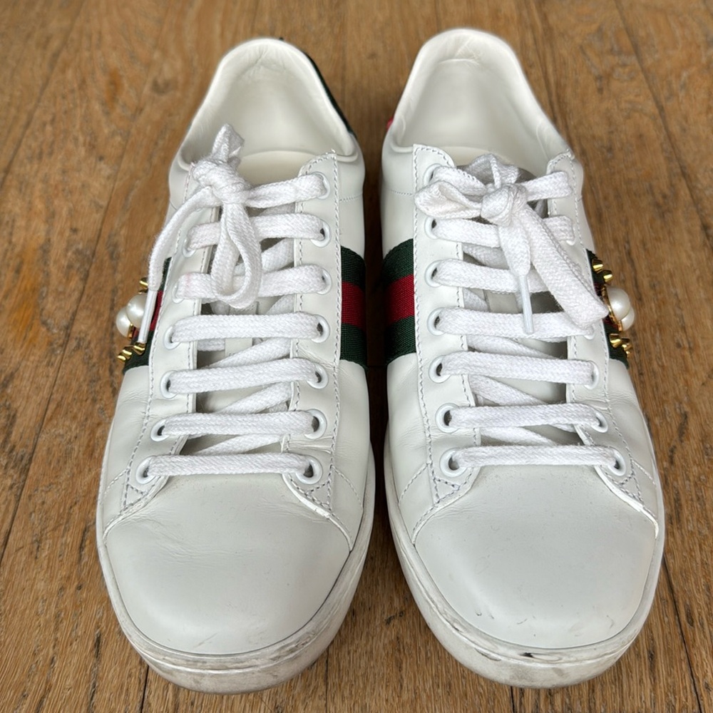 Gucci Ace Studded White Sneakers